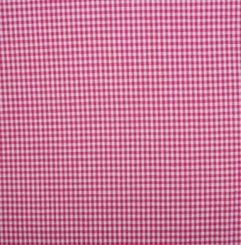 Baumwolle Druck Karo Ø 2mm  Pink/Weiß 